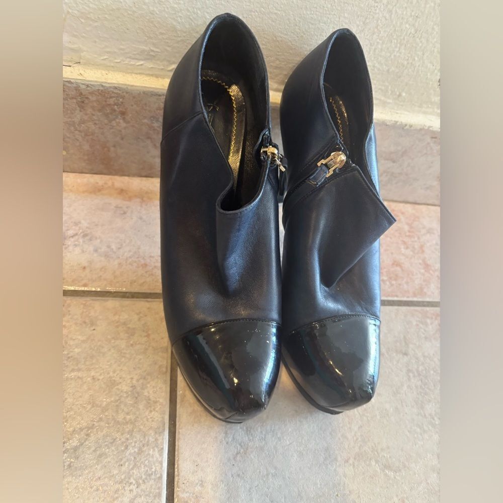 Yves saint Laurent heels colorblock shoes YSL Tribtoo Ankle boots rive gauche